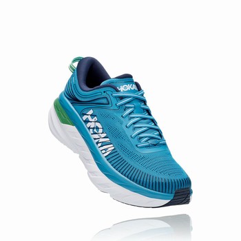 Hoka One One BONDI 7 Férfi Széles Cipő Kék | 9jKCU2nA