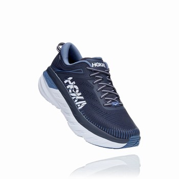 Hoka One One BONDI 7 Férfi Vegán Cipő Kék | cejrOA85