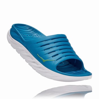 Hoka One One ORA RECOVERY SLIDE 2 Férfi Papucs Kék Fehér | stGzn279