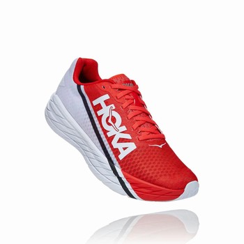 Hoka One One ROCKET X Férfi Pálya Futócipő Piros Fehér | 8qIDropN