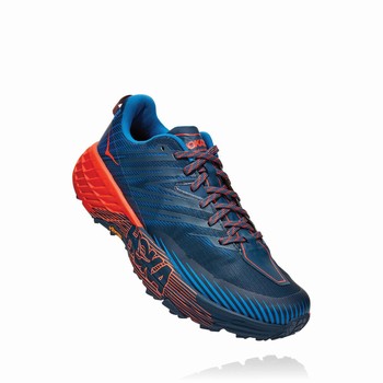 Hoka One One SPEEDGOAT 4 Férfi Vegán Cipő Kék Narancssárga | LciwxC18