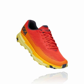 Hoka One One TORRENT 2 Férfi Trail Futócipő Piros Narancssárga | LeCDosvt