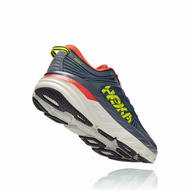 Hoka One One BONDI 7 Férfi Széles Cipő Szürke Zöld | mUsAzTxw