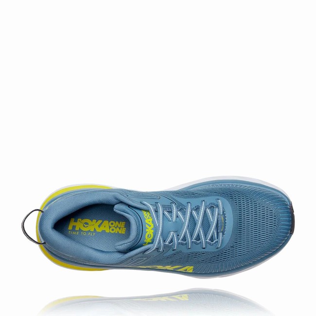 Hoka One One BONDI 7 Férfi Vegán Cipő Kék | 9MNR2t4P