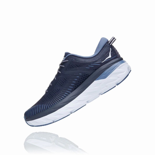 Hoka One One BONDI 7 Férfi Vegán Cipő Kék | cejrOA85