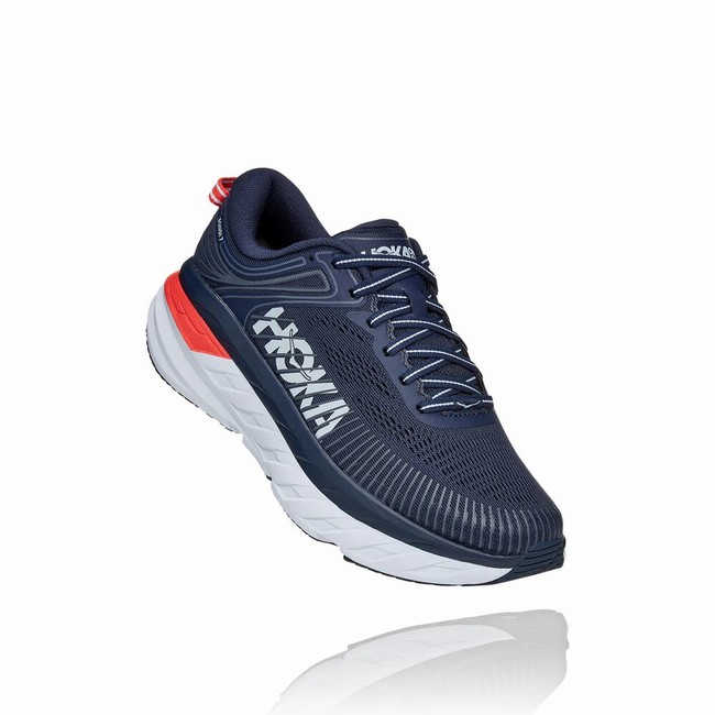 Hoka One One BONDI 7 Női Széles Cipő Sötétkék | FHe01djq