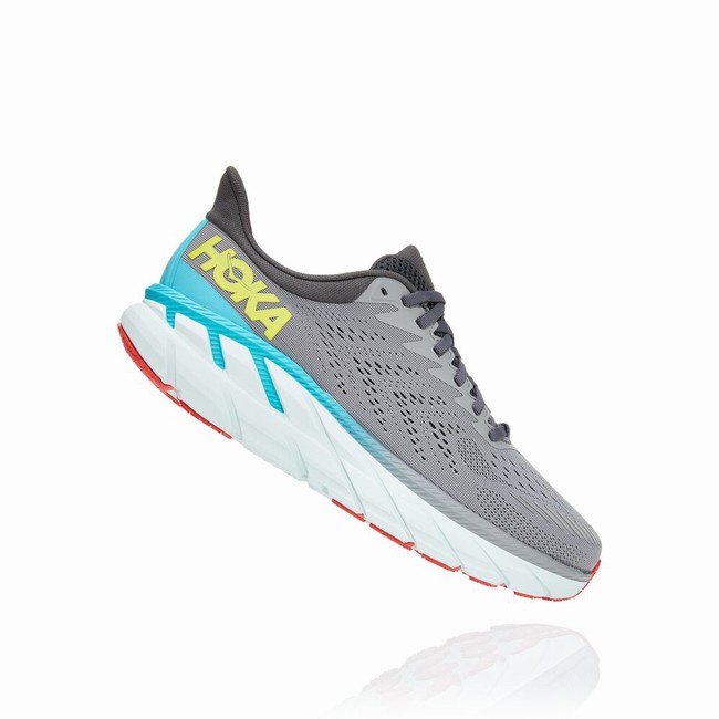 Hoka One One CLIFTON 7 Férfi Közúti Futócipő Szürke | yQalNVkG