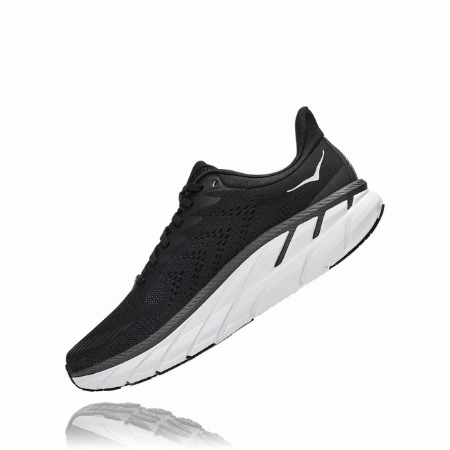 Hoka One One CLIFTON 7 Férfi Széles Cipő Fekete | KHoZCPaU