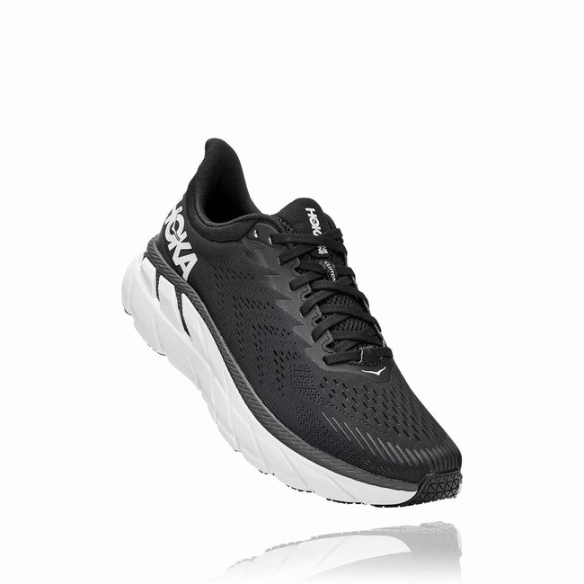 Hoka One One CLIFTON 7 Férfi Széles Cipő Fekete | KHoZCPaU