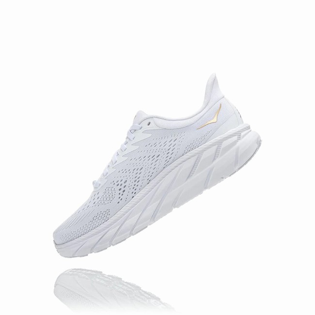 Hoka One One CLIFTON 7 Férfi Széles Cipő Fehér | ufLMGFrX