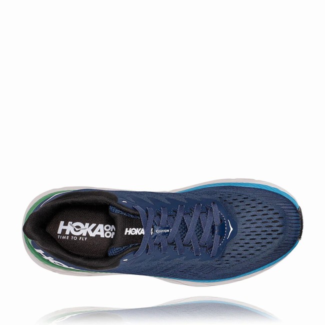 Hoka One One CLIFTON 7 Férfi Vegán Cipő Sötétkék | mKsXfG1g