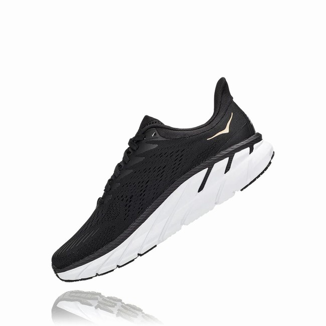 Hoka One One CLIFTON 7 Női Széles Cipő Fekete | HXPNRWey