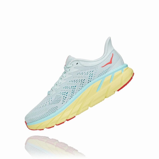 Hoka One One CLIFTON 7 Női Széles Cipő Türkiz Piros | eJTYQE3t