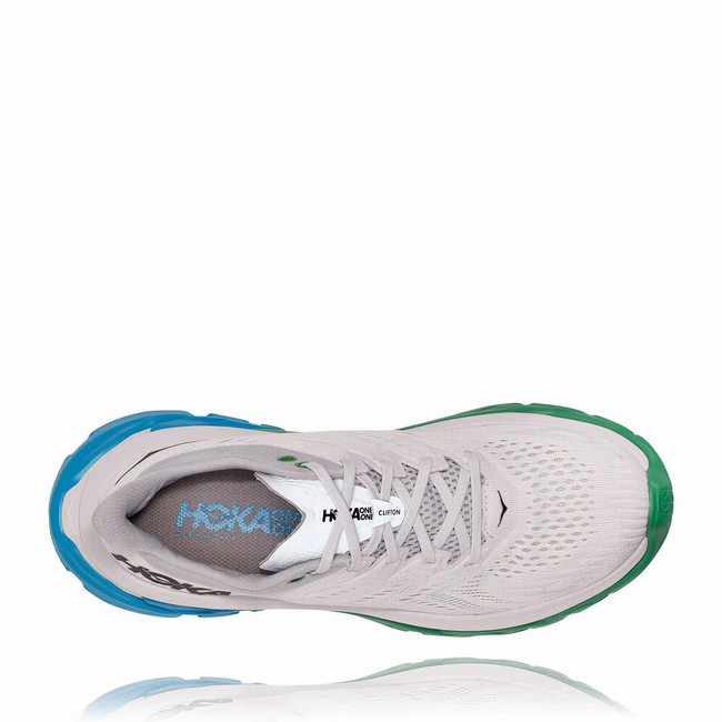 Hoka One One CLIFTON EDGE Férfi Pálya Futócipő Fehér Kék Zöld | XSpwjHUm