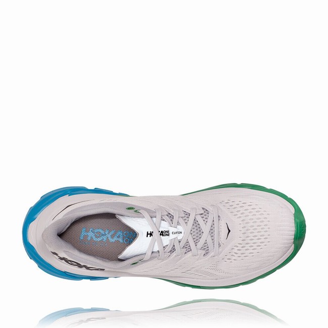 Hoka One One CLIFTON EDGE Női Pálya Futócipő Fehér Kék Zöld | 4NczvbKx