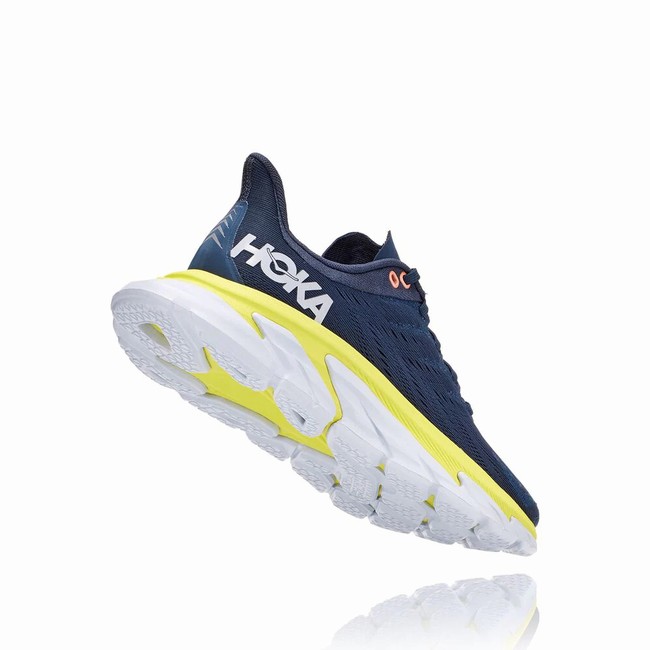 Hoka One One CLIFTON EDGE Női Vegán Cipő Sötétkék Zöld | mRKX128J