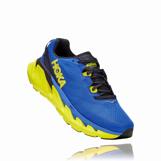 Hoka One One ELEVON 2 Férfi Vegán Cipő Kék Zöld | pB7W1Vmu