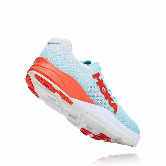 Hoka One One EVO CARBON ROCKET Férfi Pálya Futócipő Kék Narancssárga | EMVypcGu