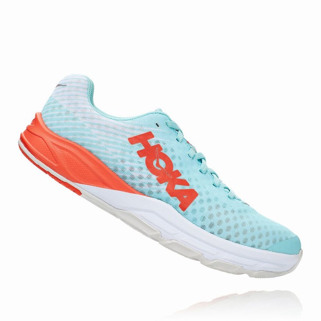 Hoka One One EVO CARBON ROCKET Női Pálya Futócipő Kék Narancssárga | 9j8xghzv