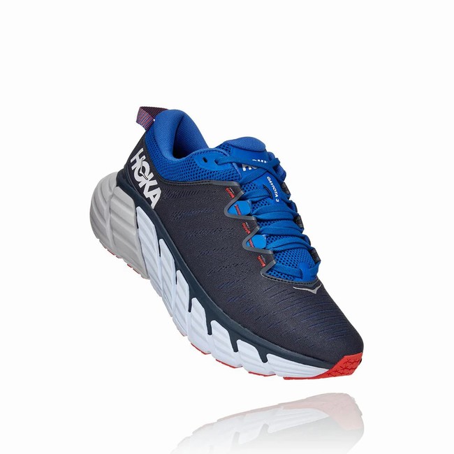 Hoka One One GAVIOTA 3 Férfi Vegán Cipő Sötétkék Kék | SCAkoH6v