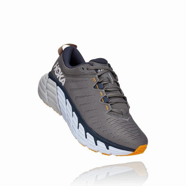 Hoka One One GAVIOTA 3 Férfi Vegán Cipő Szürke | av0StW4C