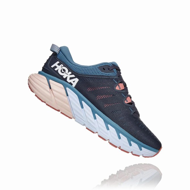 Hoka One One GAVIOTA 3 Női Vegán Cipő Sötétkék | 64Z1g7AH