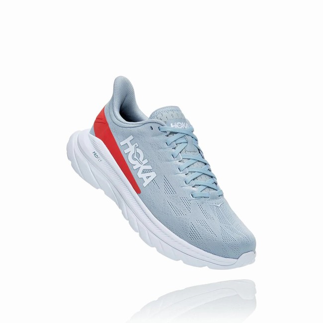 Hoka One One MACH 4 Férfi Vegán Cipő Kék Piros | 3IaFOjGK