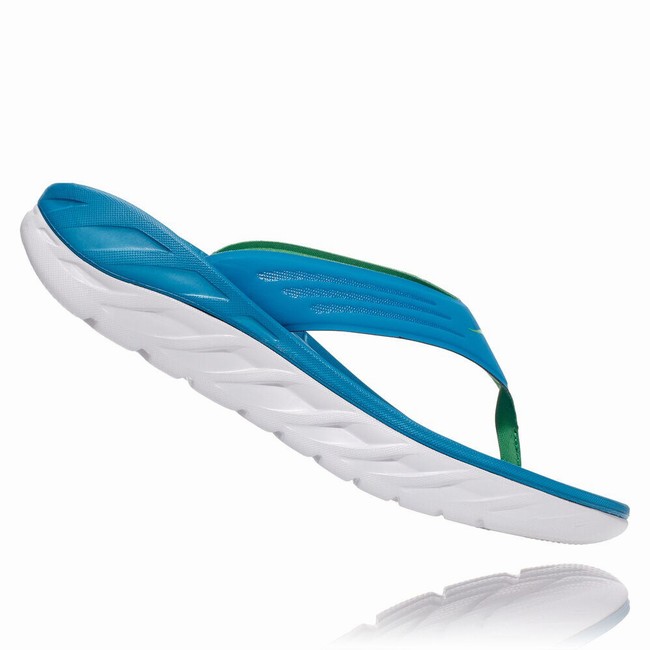 Hoka One One ORA RECOVERY FLIP 2 Férfi Papucs Kék Fehér | AhBElt2P