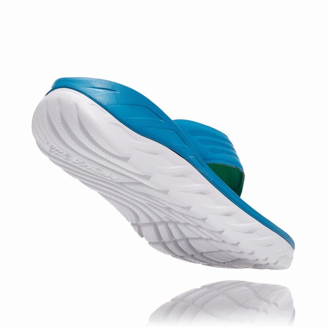 Hoka One One ORA RECOVERY FLIP 2 Férfi Papucs Kék Fehér | AhBElt2P