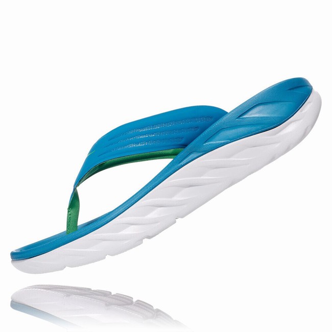 Hoka One One ORA RECOVERY FLIP 2 Férfi Papucs Kék Fehér | AhBElt2P