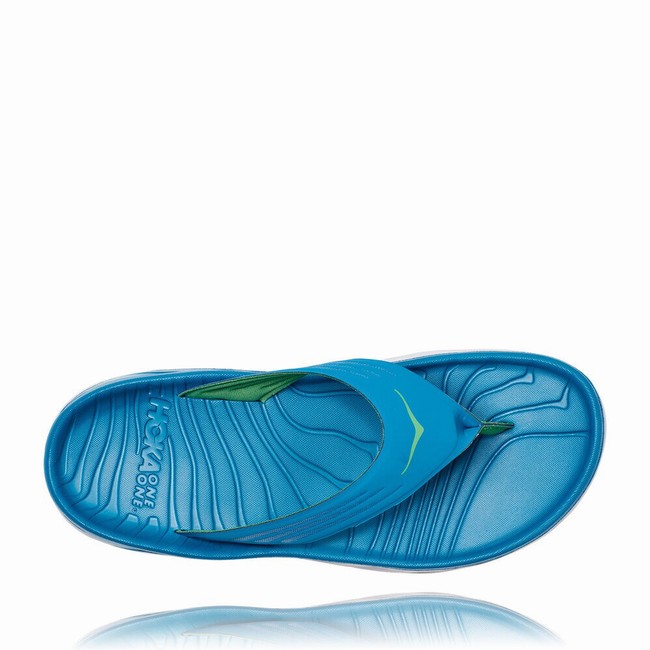 Hoka One One ORA RECOVERY FLIP 2 Férfi Papucs Kék Fehér | AhBElt2P