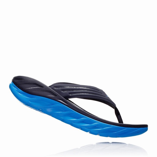 Hoka One One ORA RECOVERY FLIP 2 Férfi Papucs Fekete Kék | PklUWZtd