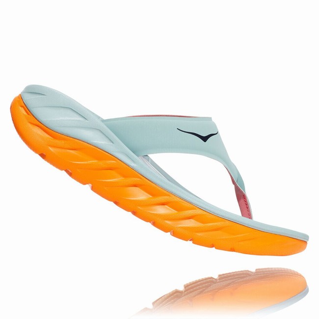 Hoka One One ORA RECOVERY FLIP Női Papucs Zöld Narancssárga | xpLmyD01