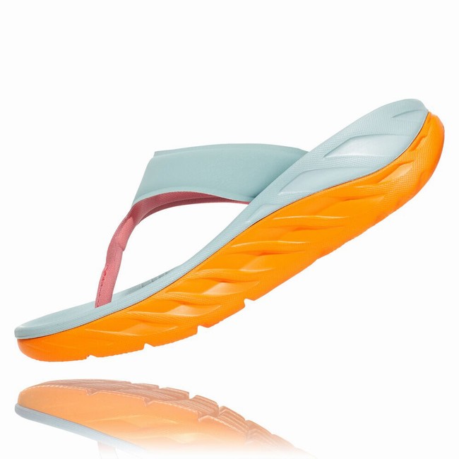 Hoka One One ORA RECOVERY FLIP Női Papucs Zöld Narancssárga | xpLmyD01