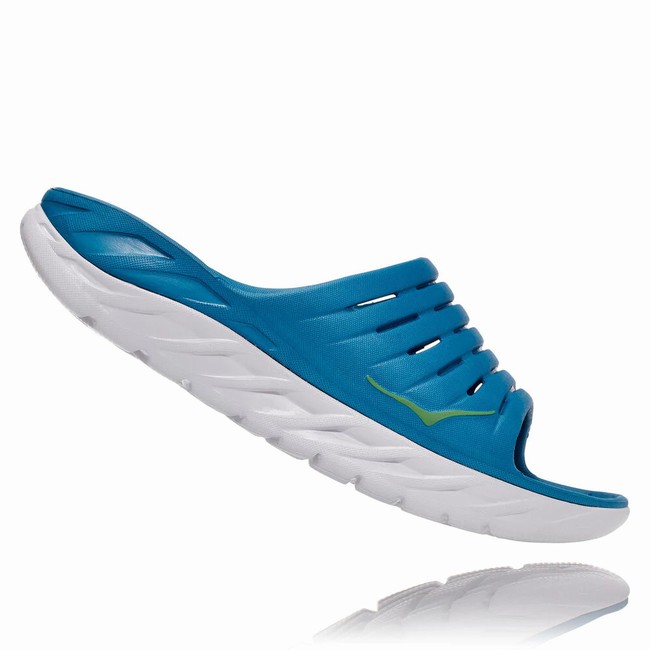 Hoka One One ORA RECOVERY SLIDE 2 Férfi Papucs Kék Fehér | stGzn279