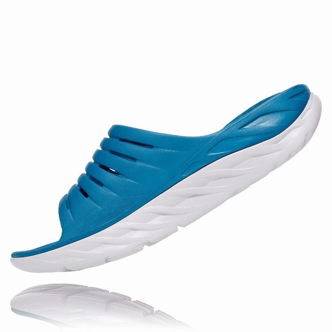 Hoka One One ORA RECOVERY SLIDE 2 Férfi Papucs Kék Fehér | stGzn279