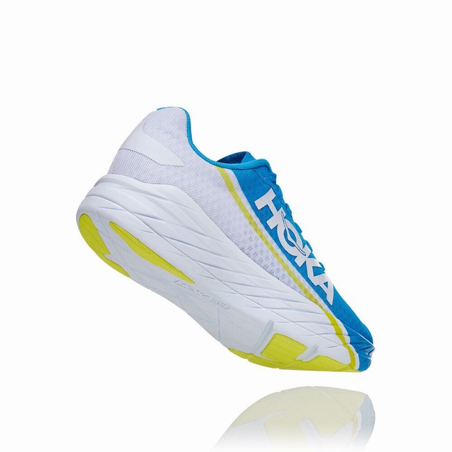 Hoka One One ROCKET X Férfi Közúti Futócipő Kék Fehér | iK9h7crf