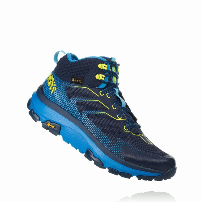 Hoka One One SKY TOA GORE-TEX Férfi Túracipő Sötétkék Kék | 5nyz2GOg