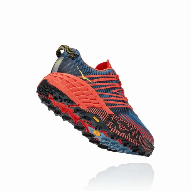 Hoka One One SPEEDGOAT 4 Férfi Széles Cipő Sötétkék Narancssárga | 0a5mFOvy