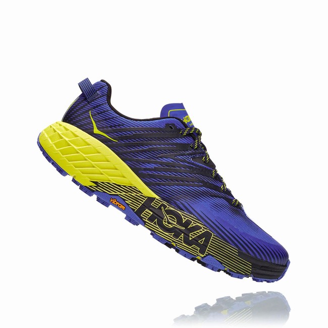 Hoka One One SPEEDGOAT 4 Férfi Széles Cipő Kék Zöld | eXB42c9l