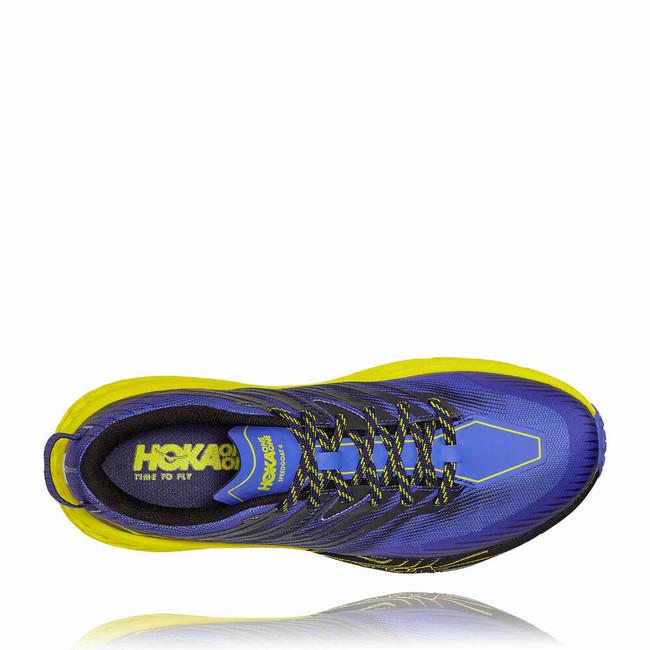 Hoka One One SPEEDGOAT 4 Férfi Széles Cipő Kék Zöld | eXB42c9l