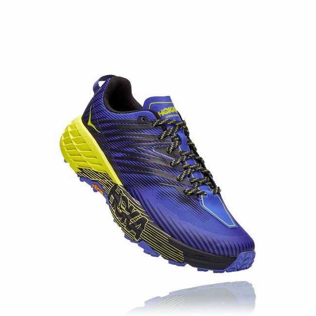 Hoka One One SPEEDGOAT 4 Férfi Széles Cipő Kék Zöld | eXB42c9l