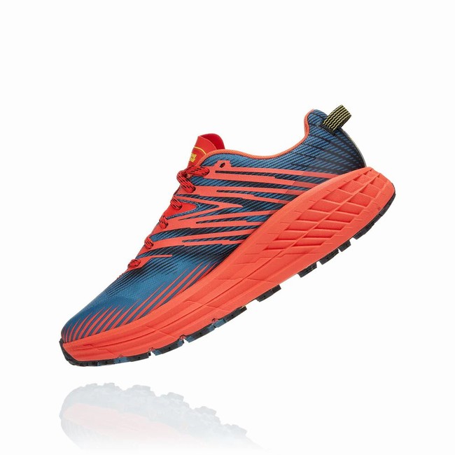 Hoka One One SPEEDGOAT 4 Férfi Vegán Cipő Kék Piros | pIFwmfVi