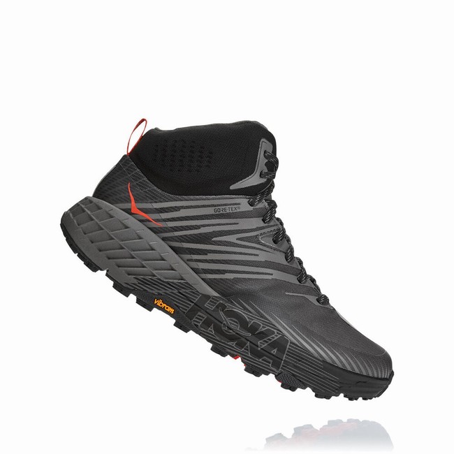 Hoka One One SPEEDGOAT MID 2 GORE-TEX Férfi Vegán Cipő Szürke Fekete | dm4tFgZ3