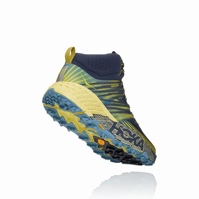 Hoka One One SPEEDGOAT MID 2 GORE-TEX Férfi Túracipő Sötétkék Zöld | maSGMoUI