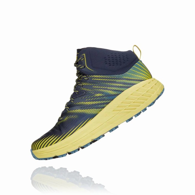 Hoka One One SPEEDGOAT MID 2 GORE-TEX Férfi Vegán Cipő Sötétkék Zöld | qe07OdYn