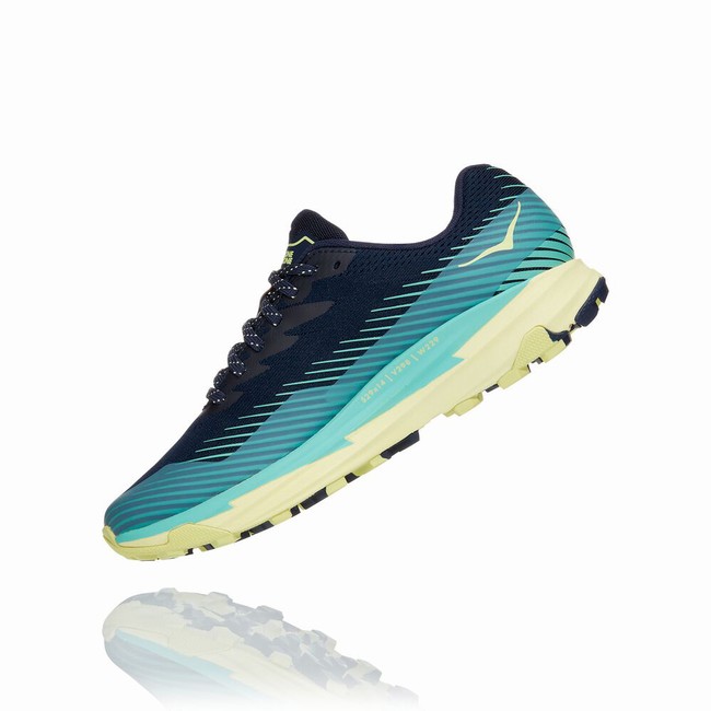 Hoka One One TORRENT 2 Női Trail Futócipő Fekete Kék | mtx0pBZC